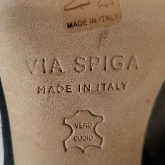 Via Spiga Eladine Open Toe Block-heel Booties, Black Suede, Womens Size 5.5 M - Picture 11 of 11